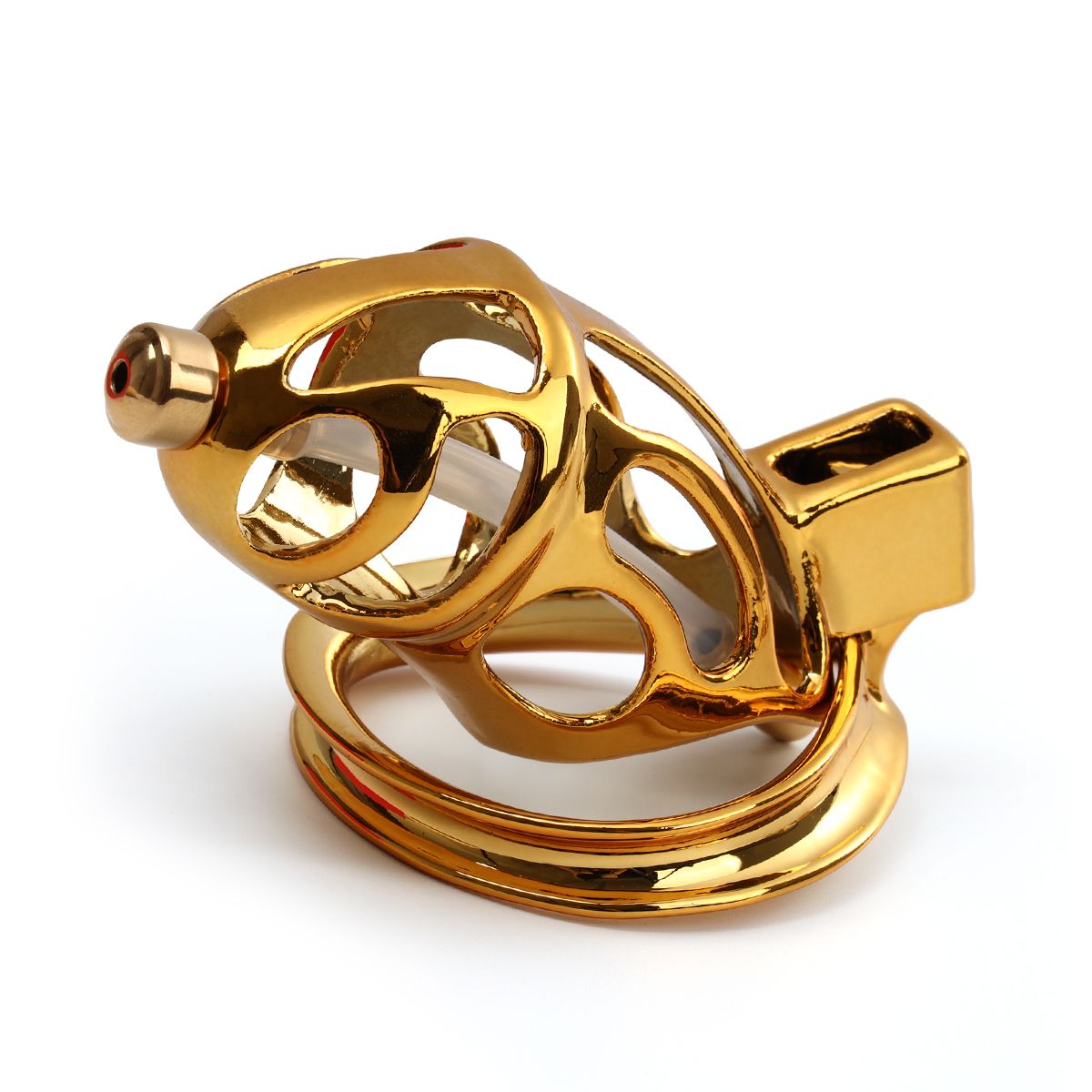 Gold Urethral Chastity Cock Cage